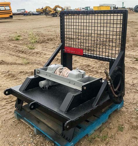 winch mounting for skid steer|recovery winch for skid steer.